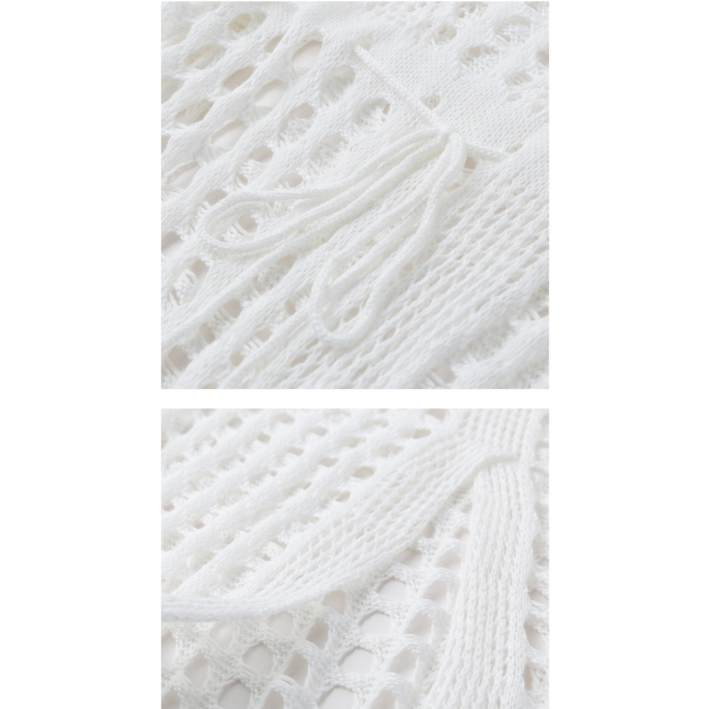 LAST ONE💕5⭐ rated WHITE Crocheted Beach Cover Up - Picture 5 of 6
